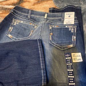Ariat R.E.A.L. Low Rise Stretch Original Boot Cut Jean, (NWT)